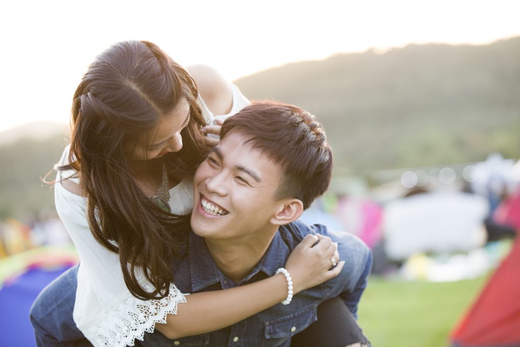 Happy young Chinese couple